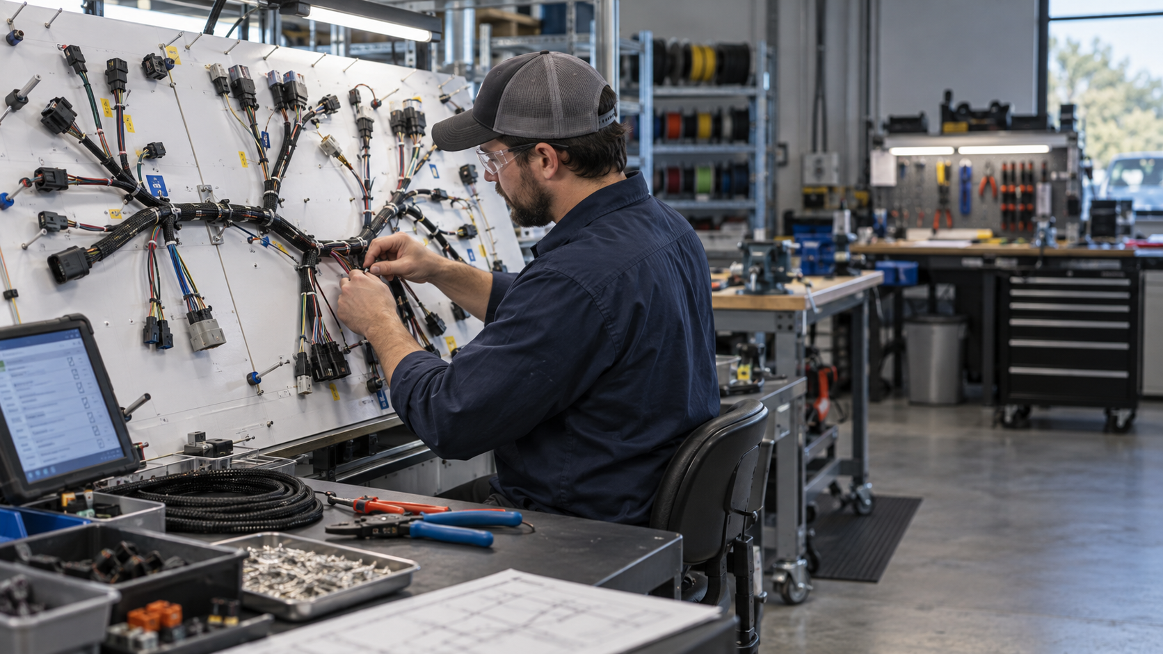 Conceptual wire-harness prototype and formboard work environment